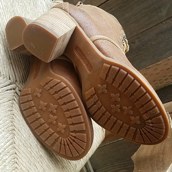 Timberland 🌻 Block heel Anckle Lace up Boot Booties - Picture 5 of 14
